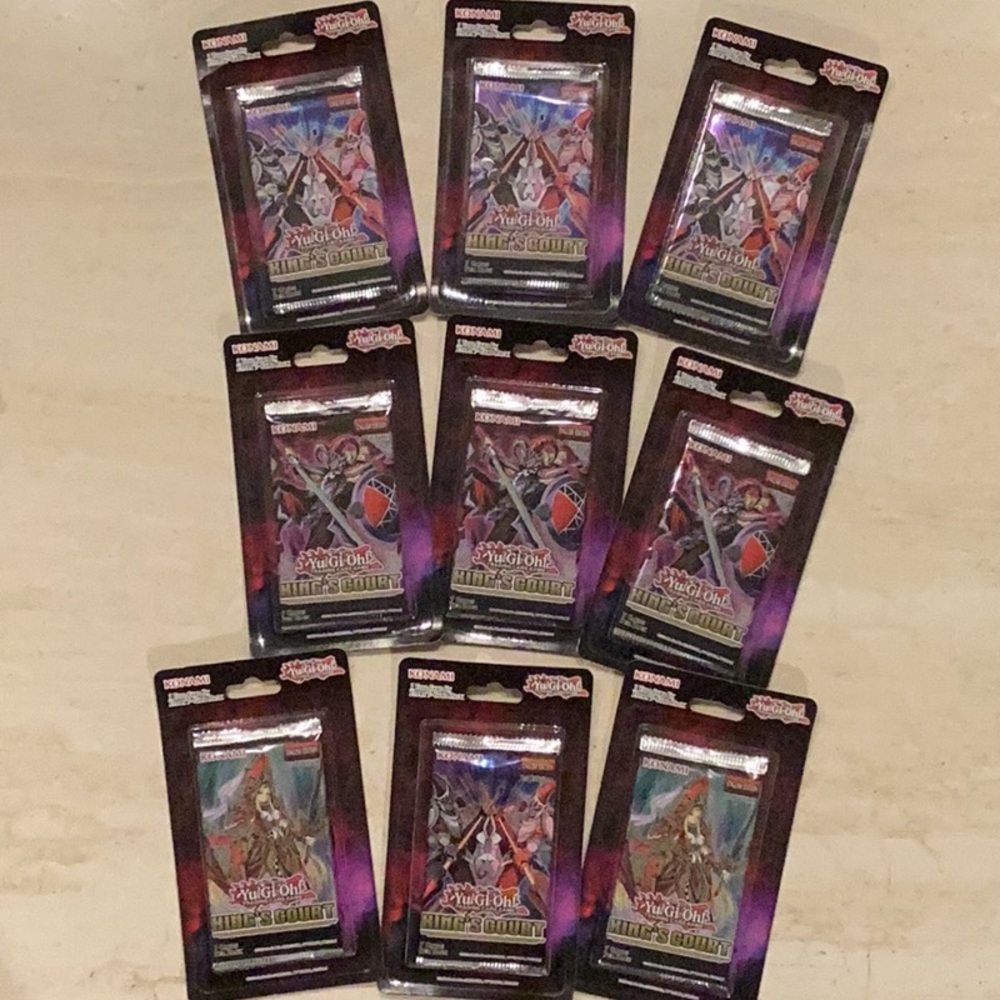 Yu-Gi-Oh King’s Court 1st Edition 2020 Blister Packs Yugioh Cards Lot Of 9 Pack